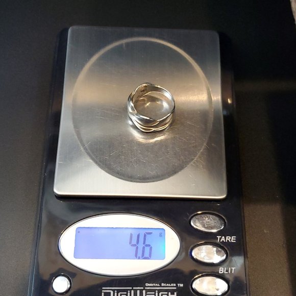 Size 5.75 925 Sterling Silver Nature Leaves Odd Ring - Picture 8 of 8